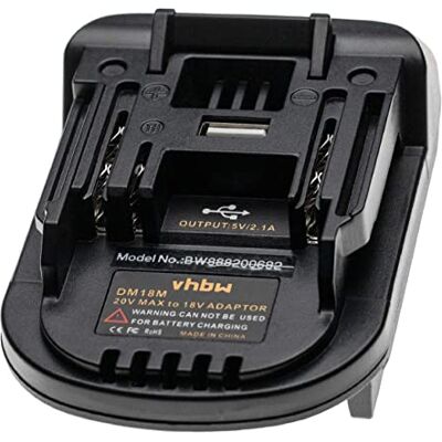 vhbw Adaptador batería Compatible con DeWalt & Milwaukee baterías Li-Ion 20 V, Makita Herramienta 18 V Li-Ion Adaptador para baterías 20 V Li-Ion vhbw Adaptador batería Compatible con DeWalt & Milwaukee baterías Li-Ion 20 V, Makita Herramienta 18 V Li-Ion Adaptador para baterías 20 V Li-Ion