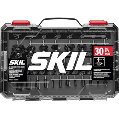 SKIL Juego de 30 brocas de enrutador con punta de carburo- SKIL Juego de 30 brocas de enrutador con punta de carburo-