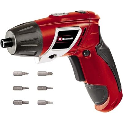 Einhell Destornillador inalámbrico TC-SD 3.6 Li. 3.6V, 1300 mAh, 3 Nm torque, articulación pivotante en el mango, luz LED, mango suave, luz de carga, con 6 puntas Einhell Destornillador inalámbrico TC-SD 3.6 Li. 3.6V, 1300 mAh, 3 Nm torque, articulación pivotante en el mango, luz LED, mango suave, luz de carga, con 6 puntas