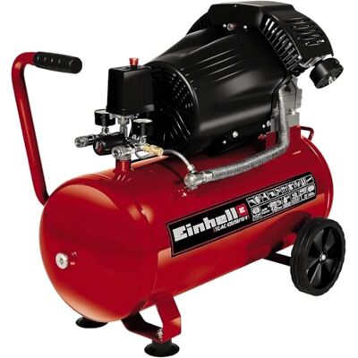 Einhell Compresor TC-AC 420/50/10 V (2200 W, 2850 rpm, 10 bar máx., tanque de 50 l, reductor de presión, manómetro, válvula de retención, válvula de seguridad) Einhell Compresor TC-AC 420/50/10 V (2200 W, 2850 rpm, 10 bar máx., tanque de 50 l, reductor de presión, manómetro, válvula de retención, válvula de seguridad)