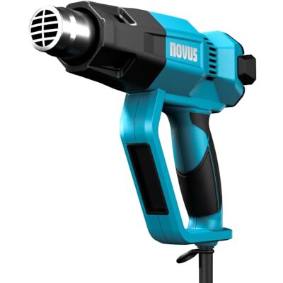 Novus Tools Pistola de aire caliente H-200, 50-600 °C, 2 kW, calefacción Soplador de aire caliente todoterreno con 7 niveles de temperatura, agarre suave y ajuste de volumen de aire en 2 niveles Novus Tools Pistola de aire caliente H-200, 50-600 °C, 2 kW, calefacción Soplador de aire caliente todoterreno con 7 niveles de temperatura, agarre suave y ajuste de volumen de aire en 2 niveles