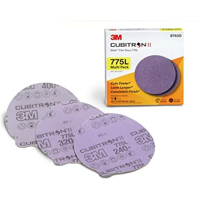 3M Cubiton II 3 M Stikit Disco 775L, , Multi Pack, 5 en x NH, 240 +, 320 +, 400 + revestimiento de corte ángulo de flauta lila 3M Cubiton II 3 M Stikit Disco 775L, , Multi Pack, 5 en x NH, 240 +, 320 +, 400 + revestimiento de corte ángulo de flauta lila