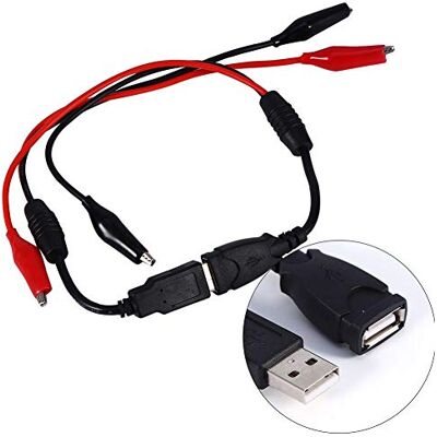 VBESTLIFE Pinzas de cocodrilo USB con Pinzas de cocodrilo para Conectores de Cable USB para probar la Capacidad de Voltaje VBESTLIFE Pinzas de cocodrilo USB con Pinzas de cocodrilo para Conectores de Cable USB para probar la Capacidad de Voltaje