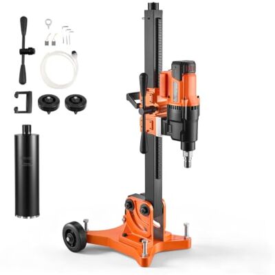 VEVOR Taladro de Núcleo 3000 W 1000/550 RPM Máquina Perforadora de Diamante Perforación para Hormigón, Ladrillo, Mármol, Diámetro 20-305 mm, Broca para Taladrar en Húmedo, Soporte Inclinable, Ruedas VEVOR Taladro de Núcleo 3000 W 1000/550 RPM Máquina Perforadora de Diamante Perforación para Hormigón, Ladrillo, Mármol, Diámetro 20-305 mm, Broca para Taladrar en Húmedo, Soporte Inclinable, Ruedas