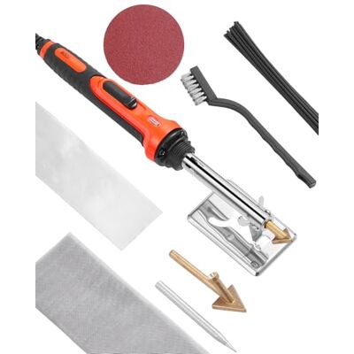 VEVOR Kit de Soldador de Plástico de Doble Potencia de 60 W/100 W con 3 Puntas de Soldadura y 20 Varillas de Soldadura, para Parachoques de Automóviles, Dispositivos Electrónicos, 210 x 31 x 34 mm VEVOR Kit de Soldador de Plástico de Doble Potencia de 60 W/100 W con 3 Puntas de Soldadura y 20 Varillas de Soldadura, para Parachoques de Automóviles, Dispositivos Electrónicos, 210 x 31 x 34 mm