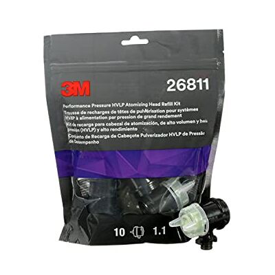 3M Kit de recarga de boquillas HVLP de presión de alto rendimiento, , para usar con la pistola industrial de alto rendimiento , paquete de 10, Amarillo, 1.1mm, Pressure 3M Kit de recarga de boquillas HVLP de presión de alto rendimiento, , para usar con la pistola industrial de alto rendimiento , paquete de 10, Amarillo, 1.1mm, Pressure