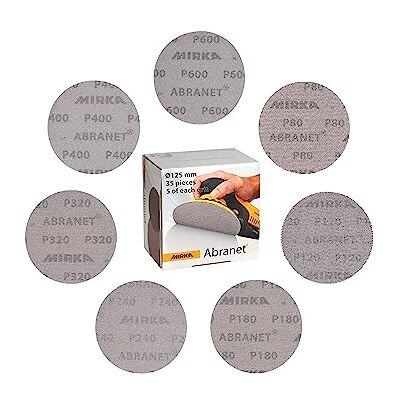 MIRKA Abranet - Discos abrasivos sin polvo, 125mm, 35 unidades MIRKA Abranet - Discos abrasivos sin polvo, 125mm, 35 unidades