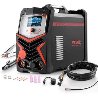 VEVOR Máquina de Soldadura de Aluminio 6 en 1 TIG Eléctrica 225 A, Pantalla LED Grande, Máquina de Soldadura TIG con Inversor IGBT, Ideal para Bricolaje y Uso al Aire Libre, 430 x 210 x 360 mm VEVOR Máquina de Soldadura de Aluminio 6 en 1 TIG Eléctrica 225 A, Pantalla LED Grande, Máquina de Soldadura TIG con Inversor IGBT, Ideal para Bricolaje y Uso al Aire Libre, 430 x 210 x 360 mm