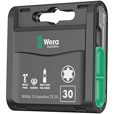 Wera Puntas, 30 x 25 mm, Set de 15 Piezas Wera Puntas, 30 x 25 mm, Set de 15 Piezas