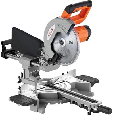 VEVOR Sierra Ingletadora Deslizante Compuesta 1800 W, Hoja de 254 mm, Ángulo y Profundidad de Corte Ajustables, Aluminio Fundido, Compacta y Pórtatil, Corte Multimaterial para Madera Metales Laminados VEVOR Sierra Ingletadora Deslizante Compuesta 1800 W, Hoja de 254 mm, Ángulo y Profundidad de Corte Ajustables, Aluminio Fundido, Compacta y Pórtatil, Corte Multimaterial para Madera Metales Laminados
