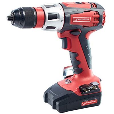 Rothenberger 18 V Atornillador Inalámbrico Ro Dd60 Con 13 Mm Portabrocas De Metal, 2 Ah Batería Y Cargador En Rocase (Compatible Con Metabo Baterías) Rothenberger 18 V Atornillador Inalámbrico Ro Dd60 Con 13 Mm Portabrocas De Metal, 2 Ah Batería Y Cargador En Rocase (Compatible Con Metabo Baterías)