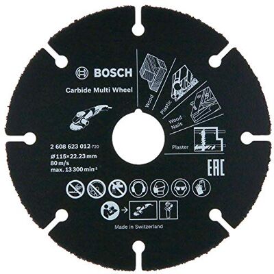 Bosch Professional Disco de corte Carbide Multi Wheel Multi Material, Ø 115 mm, accesorio para amoladora angular Bosch Professional Disco de corte Carbide Multi Wheel Multi Material, Ø 115 mm, accesorio para amoladora angular
