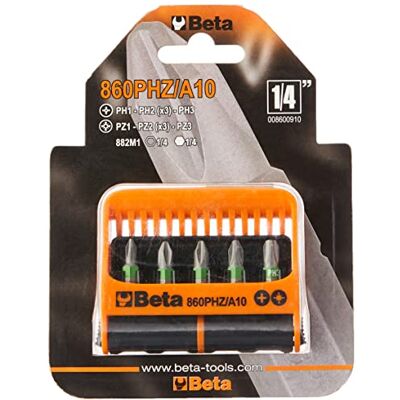 Beta 00-860Phz/A10-Juego 10 Puntas En Estuche Beta 00-860Phz/A10-Juego 10 Puntas En Estuche