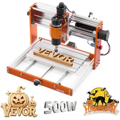 VEVOR Fresadora CNC de 3 Ejes, con Husillo de 500 W 12000 RPM, Área de Trabajo 300 x 180 x 80 mm, Interruptor de Límite y Parada de Emergencia, para Tallado y Corte de Madera, Acrílico y Plástico VEVOR Fresadora CNC de 3 Ejes, con Husillo de 500 W 12000 RPM, Área de Trabajo 300 x 180 x 80 mm, Interruptor de Límite y Parada de Emergencia, para Tallado y Corte de Madera, Acrílico y Plástico