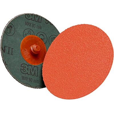 3M (TM) Cubitron (TM) II Roloc(TM) Disco de fibra TR 987C (50 discos), 3, naranja, 50 3M (TM) Cubitron (TM) II Roloc(TM) Disco de fibra TR 987C (50 discos), 3, naranja, 50