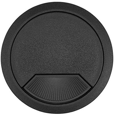 Trend Insertos para Ordenar Cables, Paquete de 3, Negro, Diámetro de 80mm, Plástico ABS con Tapa Giratoria con Resorte, Trend Insertos para Ordenar Cables, Paquete de 3, Negro, Diámetro de 80mm, Plástico ABS con Tapa Giratoria con Resorte,