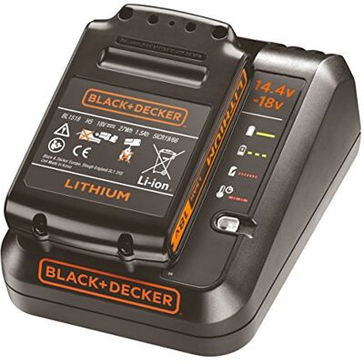Black & Decker BDC1A15 Arrancador, cargador de 1 A, 18 V, batería de iones de litio de 1,5 Ah, para el sistema de 18 V, compatible con el de 14,4 V Black & Decker BDC1A15 Arrancador, cargador de 1 A, 18 V, batería de iones de litio de 1,5 Ah, para el sistema de 18 V, compatible con el de 14,4 V