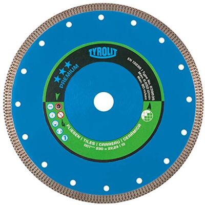 Tyrolit 639566 PREMIUM Sierra de Diamante, 180x1.4x35 mm Dimensiones, 10 Altura de Segmento, 1A1R Tyrolit 639566 PREMIUM Sierra de Diamante, 180x1.4x35 mm Dimensiones, 10 Altura de Segmento, 1A1R