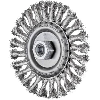 PFERD Cepillo de Alambre Redondo 115 millimeters, Ancho 12 millimeters, Alambre Trenzado Inox 0,35, Rosca M14 x 2 PFERD Cepillo de Alambre Redondo 115 millimeters, Ancho 12 millimeters, Alambre Trenzado Inox 0,35, Rosca M14 x 2