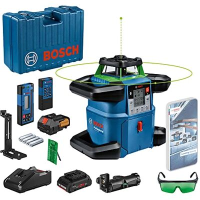 Bosch Nivel láser giratorio sistema de 18V GRL 650 CHVG (láser verde, nivelación exterior, 1 batería 18 V 4,0 Ah + cargador, función aplicación, alcance: 650 m, en maletín de transporte) Bosch Nivel láser giratorio sistema de 18V GRL 650 CHVG (láser verde, nivelación exterior, 1 batería 18 V 4,0 Ah + cargador, función aplicación, alcance: 650 m, en maletín de transporte)