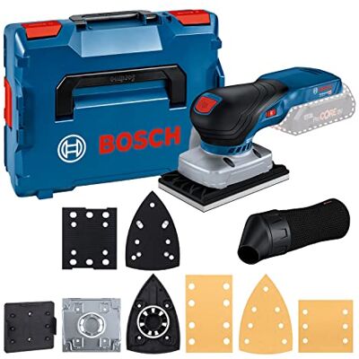 Bosch 18V System lijadora orbital a batería GSS 18V-13 (motor sin escobillas, incl. bolsa para polvo, 3 placas lijadoras, 3 discos de lijado, punzonadora, L-BOXX, sin batería/cargador) Bosch 18V System lijadora orbital a batería GSS 18V-13 (motor sin escobillas, incl. bolsa para polvo, 3 placas lijadoras, 3 discos de lijado, punzonadora, L-BOXX, sin batería/cargador)