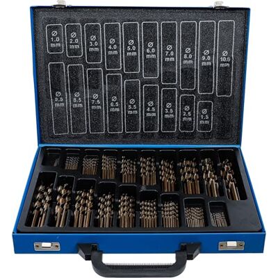 BGS Juego de brocas espirales HSS aleación de cobalto 5% 1 10 mm 170 piezas BGS Juego de brocas espirales HSS aleación de cobalto 5% 1 10 mm 170 piezas