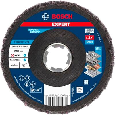 Bosch Accessories Expert N475 SCM X-Lock Disco de solapa (para acabado superficies metálicas, diámetro 125 mm, mediano, accesorio para amoladora angular) Bosch Accessories Expert N475 SCM X-Lock Disco de solapa (para acabado superficies metálicas, diámetro 125 mm, mediano, accesorio para amoladora angular)