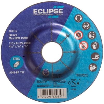 ECLIPSE Professional Tools Discos de desbaste (115 x 6 x 22.23 mm) Pack de 5 ECLIPSE Professional Tools Discos de desbaste (115 x 6 x 22.23 mm) Pack de 5