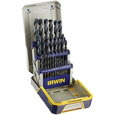 IRWIN Tools Juego de brocas de índice de metal de óxido negro con funda, 29 piezas () IRWIN Tools Juego de brocas de índice de metal de óxido negro con funda, 29 piezas ()