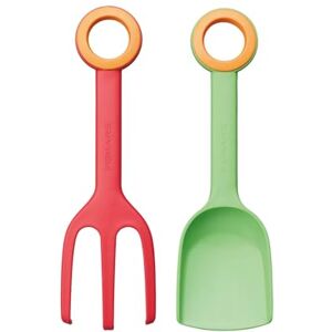 Fiskars Pala para flores para niños y horquilla para plantar para niños, Juego 2 en 1, Longitud: 24 cm, Plástico reforzado con fibra de vidrio, Verde/naranja y rojo/naranja, MyFirst , Fiskars Pala para flores para niños y horquilla para plantar para niños, Juego 2 en 1, Longitud: 24 cm, Plástico reforzado con fibra de vidrio, Verde/naranja y rojo/naranja, MyFirst ,