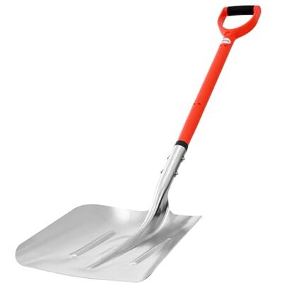 VEVOR Pala de Nieve de Aleación de Aluminio, Pala Quitanieves Ancho de 35 cm, Mango de Fibra de Vidrio con Empuñadura en D, Portátil y Ligera, para Quitar Nieve de Jardín, Coche, Entrada de Vehículos VEVOR Pala de Nieve de Aleación de Aluminio, Pala Quitanieves Ancho de 35 cm, Mango de Fibra de Vidrio con Empuñadura en D, Portátil y Ligera, para Quitar Nieve de Jardín, Coche, Entrada de Vehículos