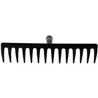 Amig Rastrillo de Jardin Rastrillo Metálico de Acero con 16 Dientes Robustos para Rastrillar y Trabajar la Tierra Herramientas para huerto y Jardinería en Color Negro- Medidas: 400 mm. Amig Rastrillo de Jardin Rastrillo Metálico de Acero con 16 Dientes Robustos para Rastrillar y Trabajar la Tierra Herramientas para huerto y Jardinería en Color Negro- Medidas: 400 mm.