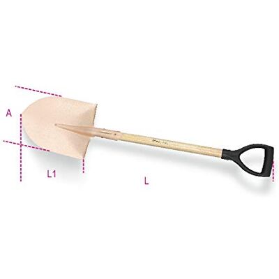 Beta Utensili Modelo 1703BA/PL Mango de Madera – Cabeza de Cobre-Berilio - Pala Beta Utensili Modelo 1703BA/PL Mango de Madera – Cabeza de Cobre-Berilio - Pala