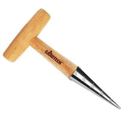 Gardtech Herramientas de Mano Tradicional Jardín de Acero Inoxidable Dibber Mano Dibber con Mango de Madera Ligero Gardtech Herramientas de Mano Tradicional Jardín de Acero Inoxidable Dibber Mano Dibber con Mango de Madera Ligero