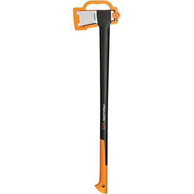 Fiskars Hacha 2,57 kg, Con estuche de almacenamiento y transporte, Longitud: 96 cm, Capa antiadherente, Cuchilla de acero/Mango de fibra de vidrio, Negro/Naranja, X27–XXL, 1015644 Fiskars Hacha 2,57 kg, Con estuche de almacenamiento y transporte, Longitud: 96 cm, Capa antiadherente, Cuchilla de acero/Mango de fibra de vidrio, Negro/Naranja, X27–XXL, 1015644