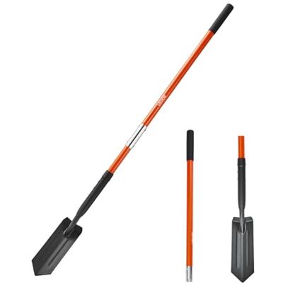 VEVOR Pala de Zanja, Pala de Drenaje con Hoja de 104 mm de Ancho, Mango de Fibra de Vidrio y Agarre Antideslizante, 1425 mm de Largo para Jardinería, Excavación de Hoyos, Zanjas y Plantación VEVOR Pala de Zanja, Pala de Drenaje con Hoja de 104 mm de Ancho, Mango de Fibra de Vidrio y Agarre Antideslizante, 1425 mm de Largo para Jardinería, Excavación de Hoyos, Zanjas y Plantación