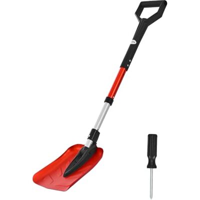VEVOR Pala de Nieve de Aleación Plegable de Aluminio, Pala Quitanieves Ancho de 22 cm Largo de 91 a 102 cm, con Empuñadura en D de PP, Portátil y Ligera, para Quitar Nieve de Entrada de Vehículos VEVOR Pala de Nieve de Aleación Plegable de Aluminio, Pala Quitanieves Ancho de 22 cm Largo de 91 a 102 cm, con Empuñadura en D de PP, Portátil y Ligera, para Quitar Nieve de Entrada de Vehículos