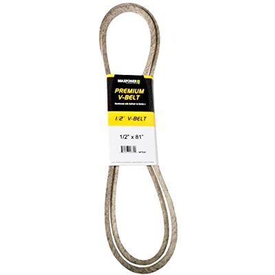MAXPOWER Correa Trapezoidal , reforzadas con Kevlar, 1/2" x 81" 4L810 Longitud Exterior L(a) 2060 mm. MAXPOWER Correa Trapezoidal , reforzadas con Kevlar, 1/2" x 81" 4L810 Longitud Exterior L(a) 2060 mm.