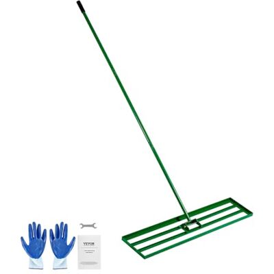 VEVOR Rastrillo nivelador para césped 121,5 x 25,2 cm Mango de Acero Longitud 198 cm, rastrillo nivelador para jardín, Campos de Golf, Arena, Terreno, Compost, Placa de aleación de Aluminio VEVOR Rastrillo nivelador para césped 121,5 x 25,2 cm Mango de Acero Longitud 198 cm, rastrillo nivelador para jardín, Campos de Golf, Arena, Terreno, Compost, Placa de aleación de Aluminio