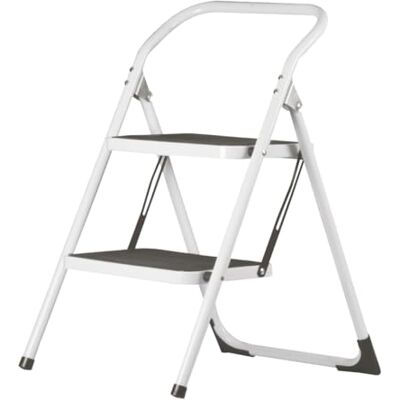 Amig Escalera Plegable Taburete de Acero con 2 Peldaños Antideslizantes – Medidas: 77 x 59 x 48 cm Peso Máx 150 kg Acabado Blanco con Protectores Negros – para Uso Profesional y Doméstico Amig Escalera Plegable Taburete de Acero con 2 Peldaños Antideslizantes – Medidas: 77 x 59 x 48 cm Peso Máx 150 kg Acabado Blanco con Protectores Negros – para Uso Profesional y Doméstico