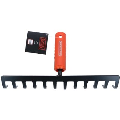 Black & Decker CombiSystem Rastrillo de Metal, Herramienta de jardín para nivelar el Suelo, 30,5 x 9,5 x 13,5 cm, Compatible con Mango CombiSystem Black & Decker CombiSystem Rastrillo de Metal, Herramienta de jardín para nivelar el Suelo, 30,5 x 9,5 x 13,5 cm, Compatible con Mango CombiSystem