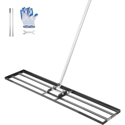 VEVOR Rastrillo Nivelador de Césped con Mango, Placa de Suelo de 254 x 1219 mm, Nivelador de Suelo de Acero al Carbono Resistente a la Oxidación, 2 Alturas Ajustables, para Cancha de Golf, Patio VEVOR Rastrillo Nivelador de Césped con Mango, Placa de Suelo de 254 x 1219 mm, Nivelador de Suelo de Acero al Carbono Resistente a la Oxidación, 2 Alturas Ajustables, para Cancha de Golf, Patio