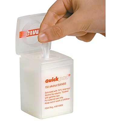 GIMA rápido Pad Alcohol toallitas, dispensador de 50 mm de ancho, 50 mm de largo, 80 mm de altura GIMA rápido Pad Alcohol toallitas, dispensador de 50 mm de ancho, 50 mm de largo, 80 mm de altura