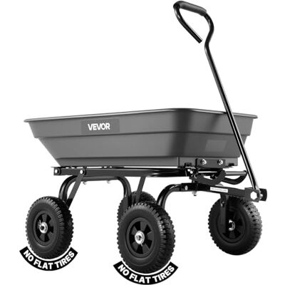 VEVOR Carro de Jardín con Función Basculante Carga de 181 kg, Carro de Jardín de Polietileno Mecanismo de Volcado de 90°, con Ruedas Giratorias de 180°, Rodamientos Flexibles de 270° para Plantas VEVOR Carro de Jardín con Función Basculante Carga de 181 kg, Carro de Jardín de Polietileno Mecanismo de Volcado de 90°, con Ruedas Giratorias de 180°, Rodamientos Flexibles de 270° para Plantas