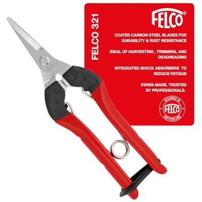 FELCO 321 Tijeras de cosecha (para tallos de frutas, flores y verduras, tijeras compactas) FELCO 321 Tijeras de cosecha (para tallos de frutas, flores y verduras, tijeras compactas)