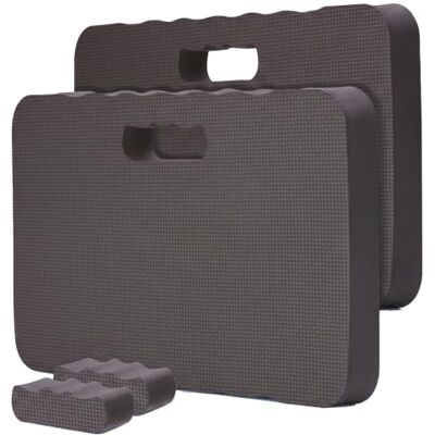 Relaxdays Set de Almohadillas para Rodillas, 2 Unidades, jardín, Negro Relaxdays Set de Almohadillas para Rodillas, 2 Unidades, jardín, Negro