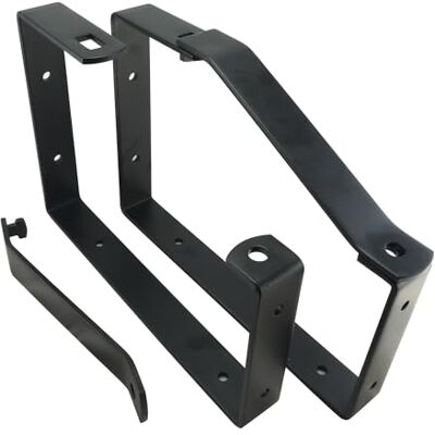 Keypak Paquete de 2 soportes universales para escaleras de pared con cerradura, almacenamiento seguro, color negro, 170 x 235 x 30 mm Keypak Paquete de 2 soportes universales para escaleras de pared con cerradura, almacenamiento seguro, color negro, 170 x 235 x 30 mm