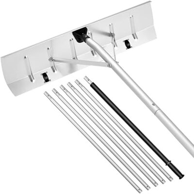 VEVOR Rastrillo de Nieve para Techo 142-606 cm con Raspador de 660 mm, Herramienta de Eliminación de Nieve, Mango Antideslizante, Protectoras de Techo con Ruedas para Hojas Caídas, Escombros VEVOR Rastrillo de Nieve para Techo 142-606 cm con Raspador de 660 mm, Herramienta de Eliminación de Nieve, Mango Antideslizante, Protectoras de Techo con Ruedas para Hojas Caídas, Escombros
