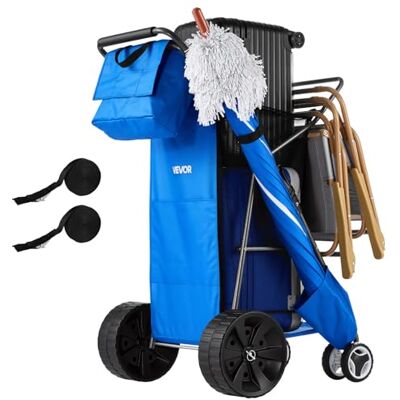 VEVOR Carro de Playa con Ruedas Macizas, Carrito Plegable, Carga de 75 kg VEVOR Carro de Playa con Ruedas Macizas, Carrito Plegable, Carga de 75 kg