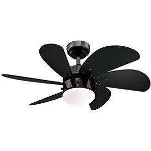 Westinghouse Lighting Turbo Swirl Ventilador de Techo E14, 50 W, Acabado en Gun Metal con aspas Negras Westinghouse Lighting Turbo Swirl Ventilador de Techo E14, 50 W, Acabado en Gun Metal con aspas Negras